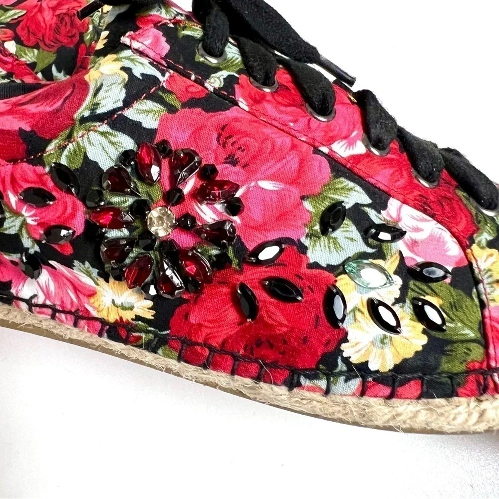 Yellow Box Enchanted Floral espadrilles Sneakers Womans 9M Boho cottagecore